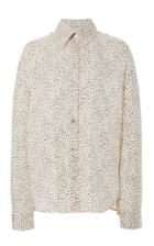 Moda Operandi Vince Dot-print Silk-blend Button-down Shirt Size: Xxs