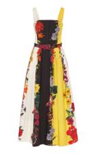 Oscar De La Renta Pleated Stretch-cotton Dress
