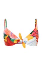 Mara Hoffman Carla Printed Tie-front Bikini Top Size: Xs