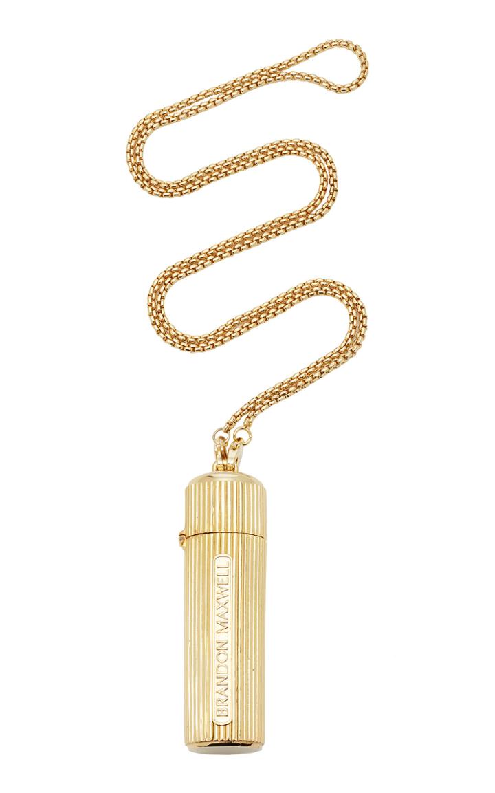 Brandon Maxwell Lipstick Crossbody Necklace