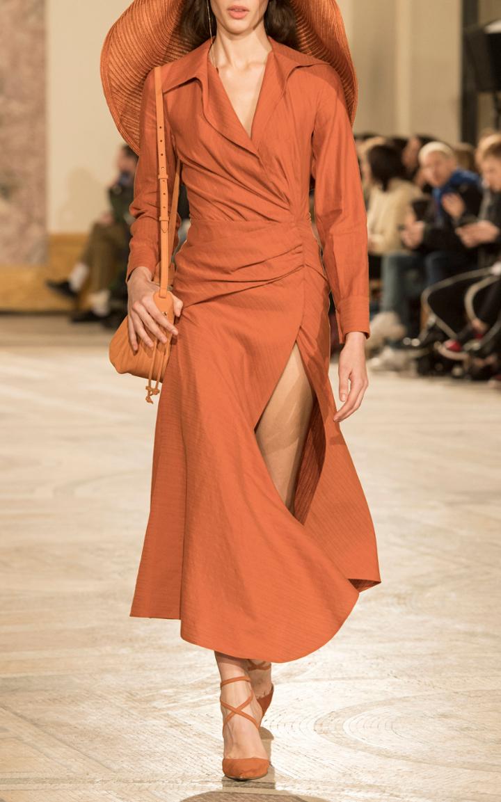 Jacquemus Sabah Draped Shirt Dress