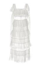 Nevenka From Deep Inside You Square Neck Tiered Cotton Dress
