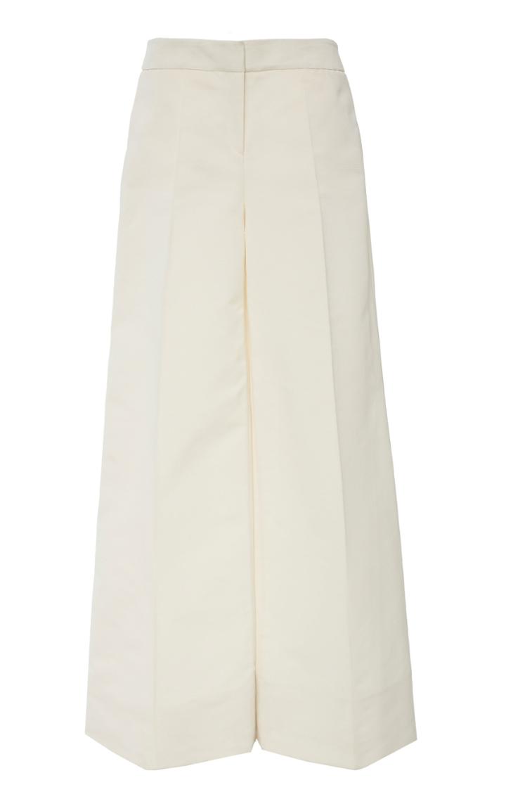 Oscar De La Renta Wool-blend Wide Leg Pant