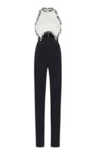 David Koma Circle-trimmed Crepe De Chine Jumpsuit