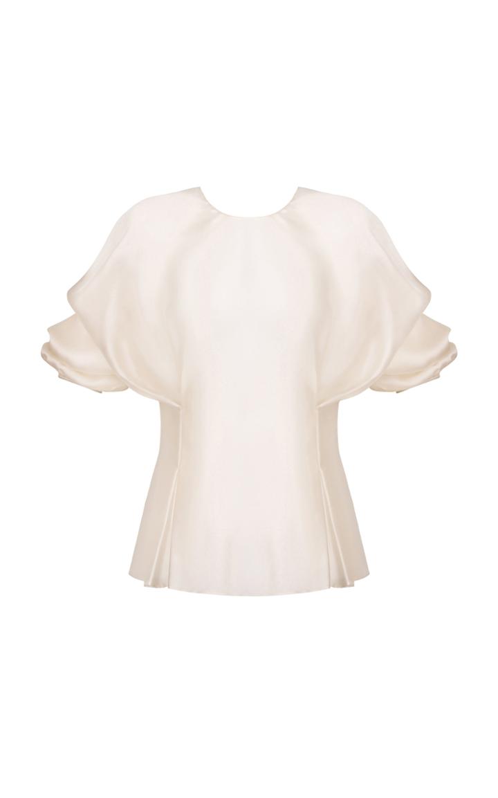 Abadia Pleated Volume Silk Top
