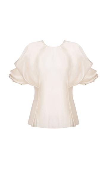 Abadia Pleated Volume Silk Top