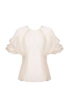 Abadia Pleated Volume Silk Top