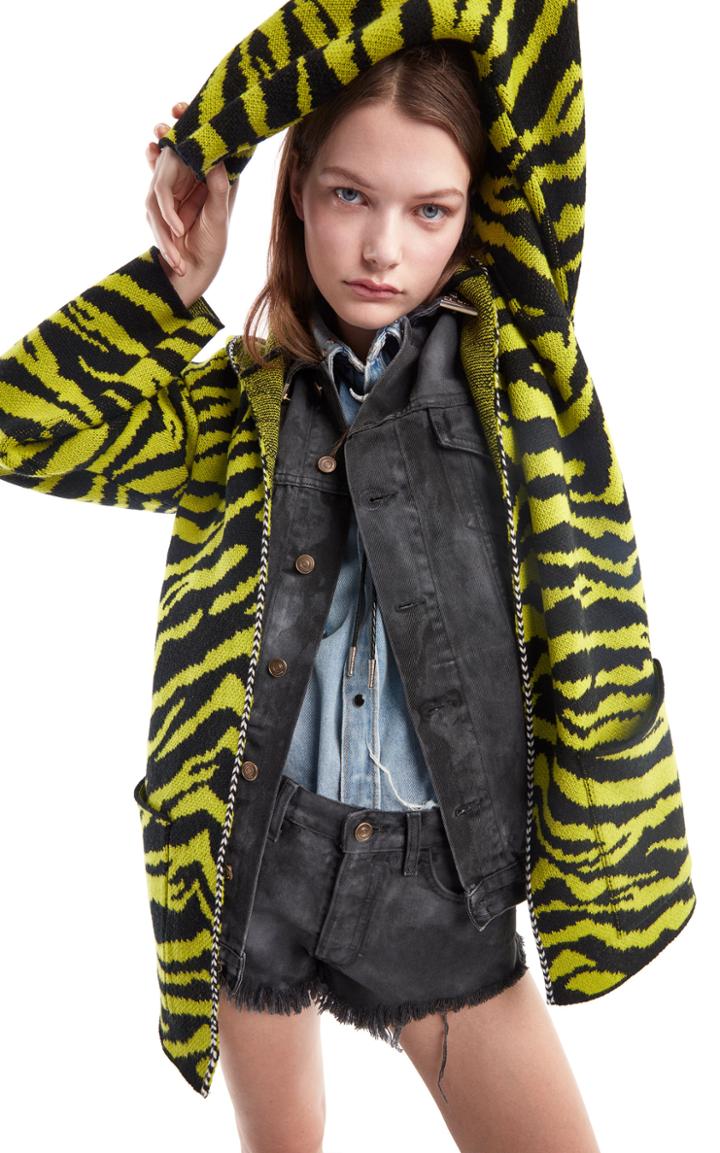 Moda Operandi Alanui Space Tiger Jacquard-knit Wool Cardigan