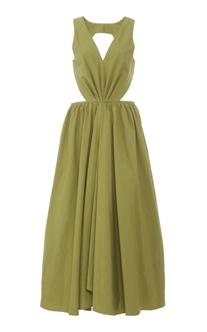 Deveaux Madelyn Cut-out Cotton Dress
