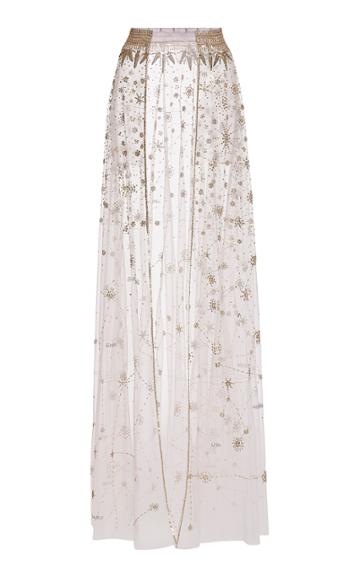 Cucculelli Shaheen Constellation Detachable Embroidered Tulle Maxi Skirt
