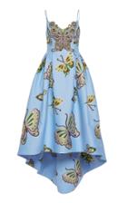 Andrew Gn Butterfly Embellished High Low Gown