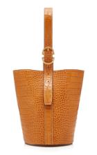 Trademark Croc-embossed Leather Bucket Bag