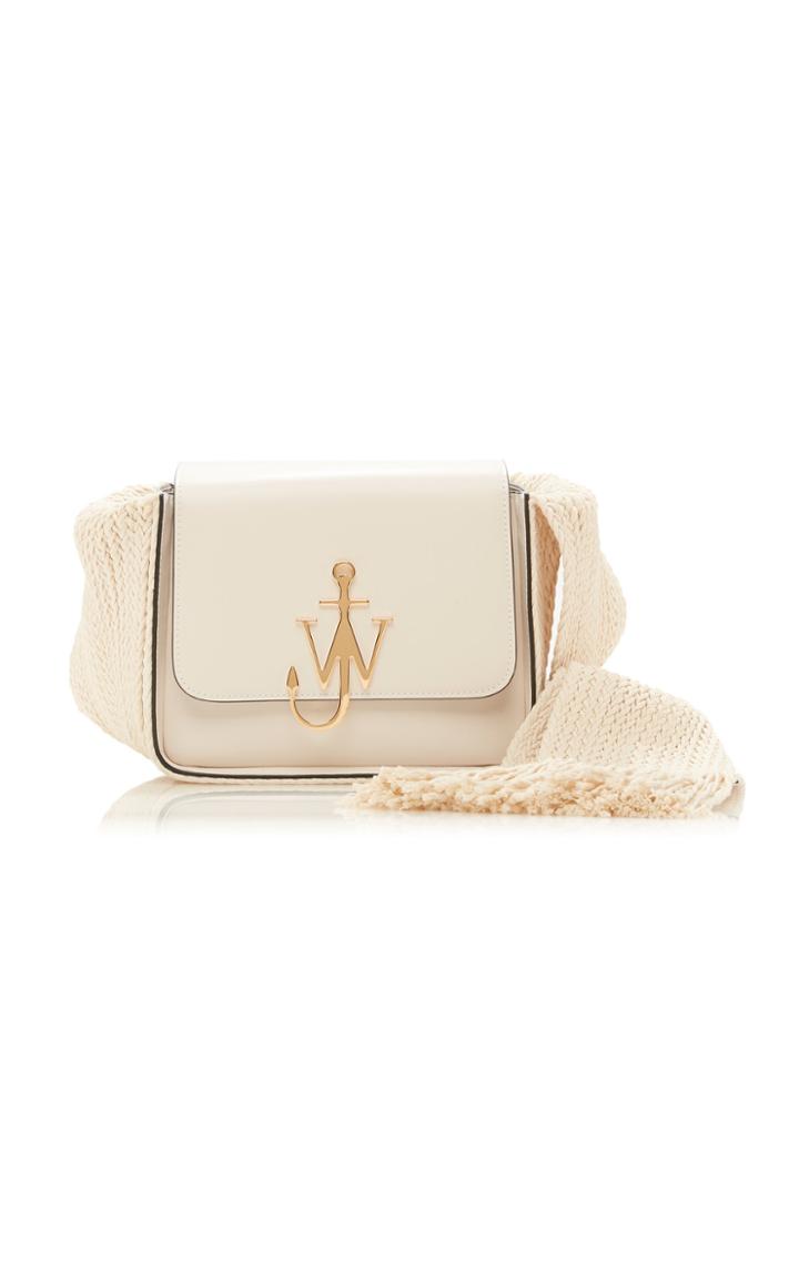 Moda Operandi Jw Anderson Anchor Logo Box Leather And Cotton Shoulder Bag