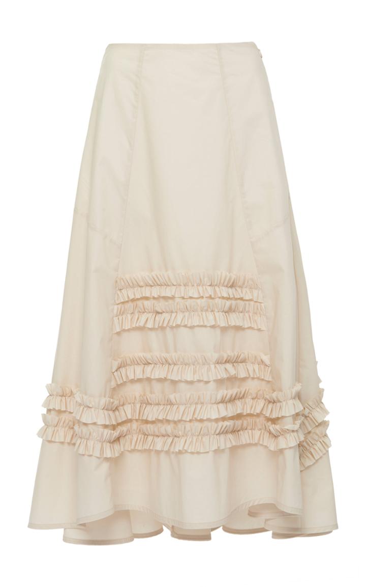 Molly Goddard Jane Ruffle-detailed Cotton Midi Skirt