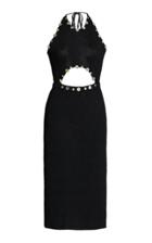 Moda Operandi Staud Edesia Linen Ribbed Knit Cutout Midi Dress