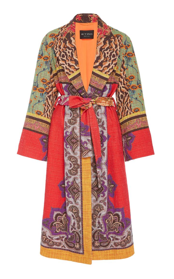 Etro Merseyside Cotton-blend Tie-waist Jacket