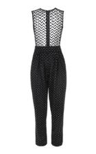 Balmain Sleeveless Swiss-dot Jumpsuit