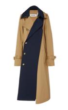 Monse Two-tone Cotton-blend Trench Coat Size: M