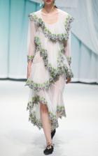 Moda Operandi Yuhan Wang Embroidered Chiffon Midi Dress