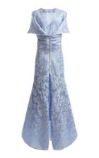 Loewe Cape-sleeve Linen-silk Jacquard Gown