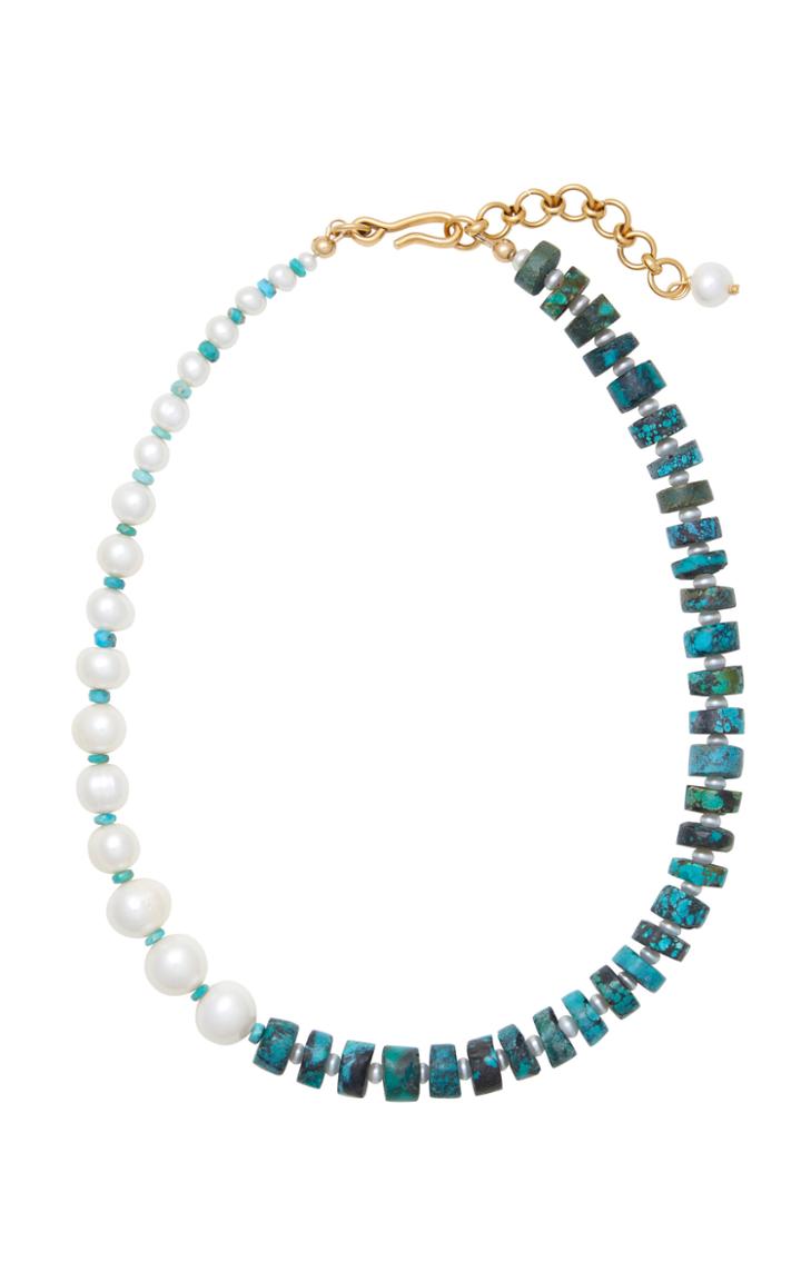 Moda Operandi Brinker & Eliza Freshwater Pearl And Turquoise Dolly Necklace