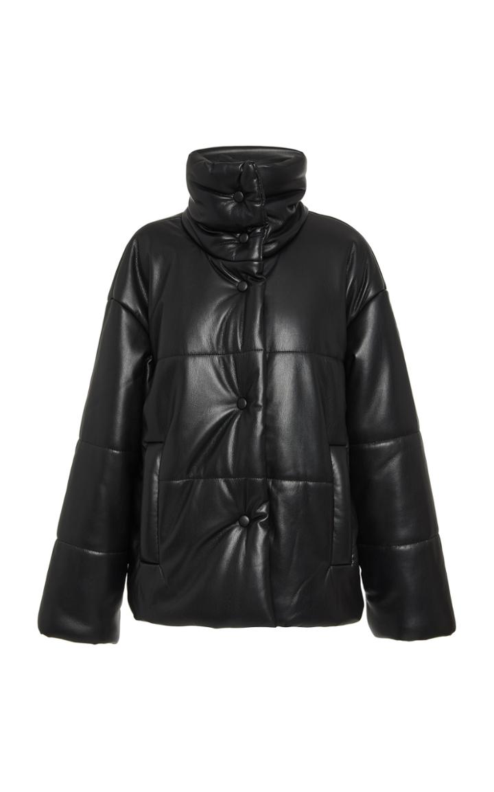 Nanushka Hide Vegan Leather Puffer Coat Size: Xs