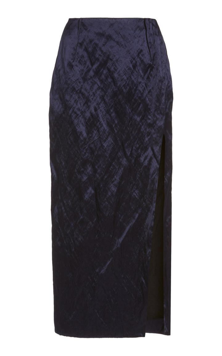 Moda Operandi Altuzarra Chester Crushed Velvet Side Slit Skirt