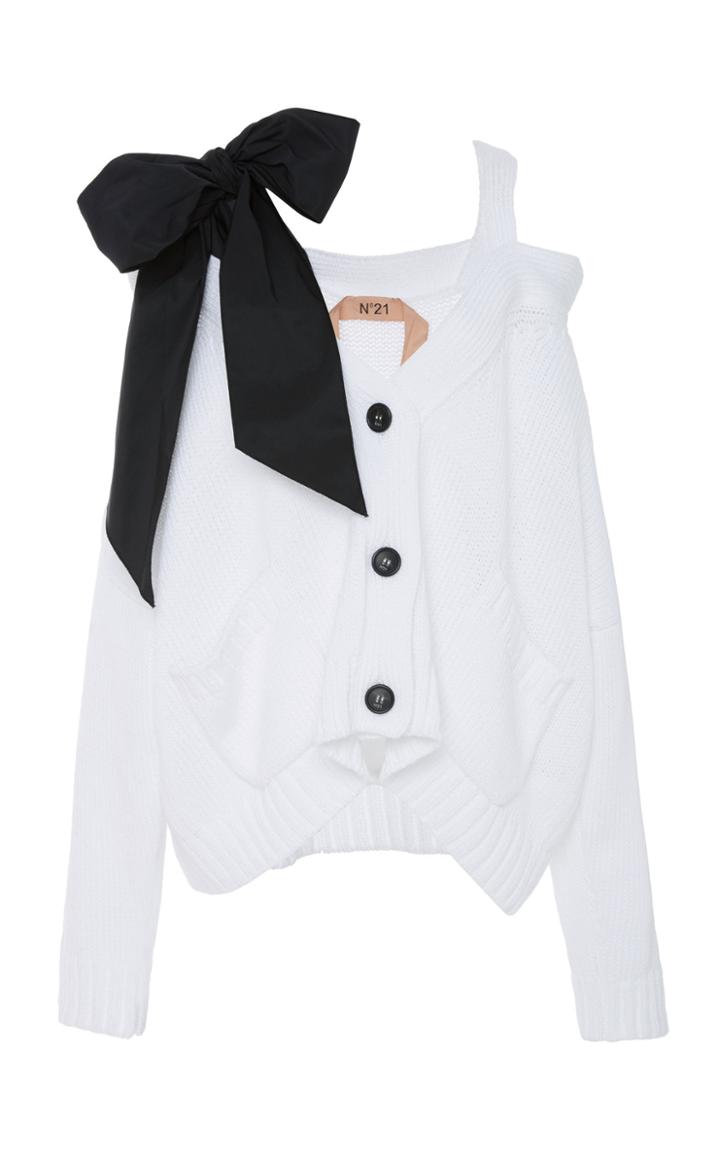 N 21 N&deg;21 Cold Shoulder Bow Cardigan