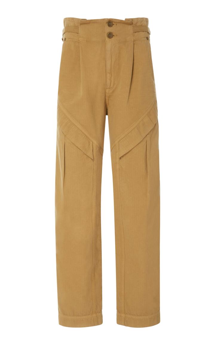 Jean Atelier Gemma Ruffled Cotton Straight-leg Pant