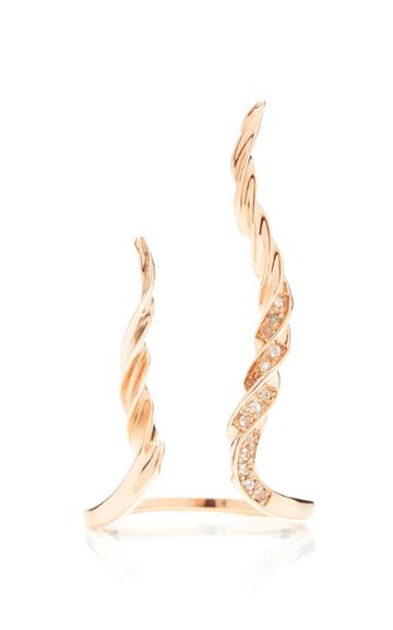 Runa Horns 9k Rose Gold Sapphire Ring