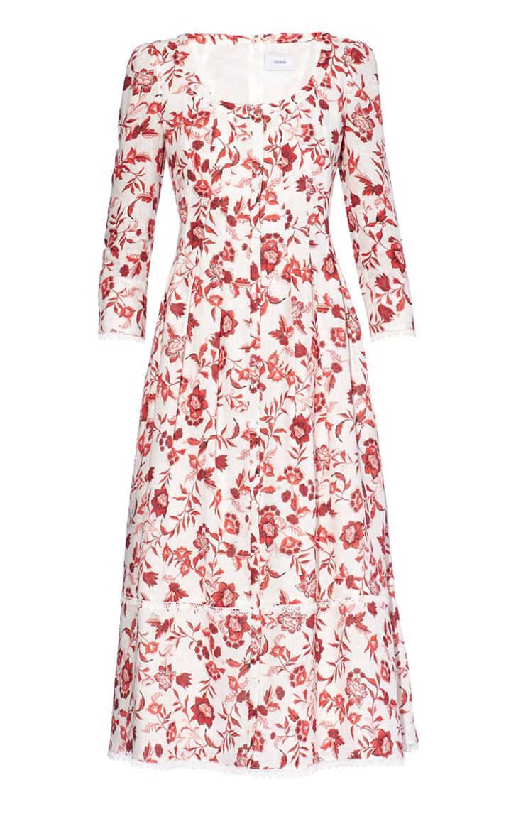 Moda Operandi Erdem Awellah Linen Midi Dress