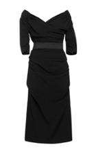 Dolce & Gabbana Ruched Short Sleeve Dress