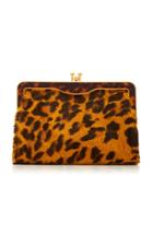 Edie Parker Slim Aliza Leopard-print Calfhair Clutch
