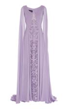 Georges Hobeika Draped Sleeves And Cape Dress