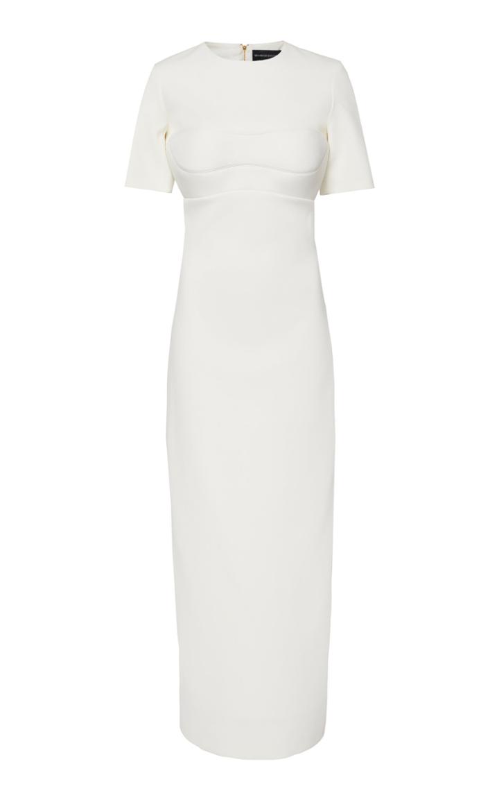Brandon Maxwell Backless Cady Maxi Dress