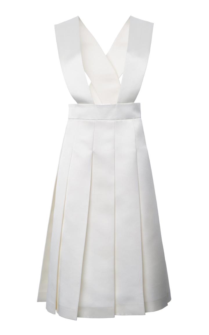 Moda Operandi Miu Miu Cutout Pleated Crepe Knee-length Dress Size: 36
