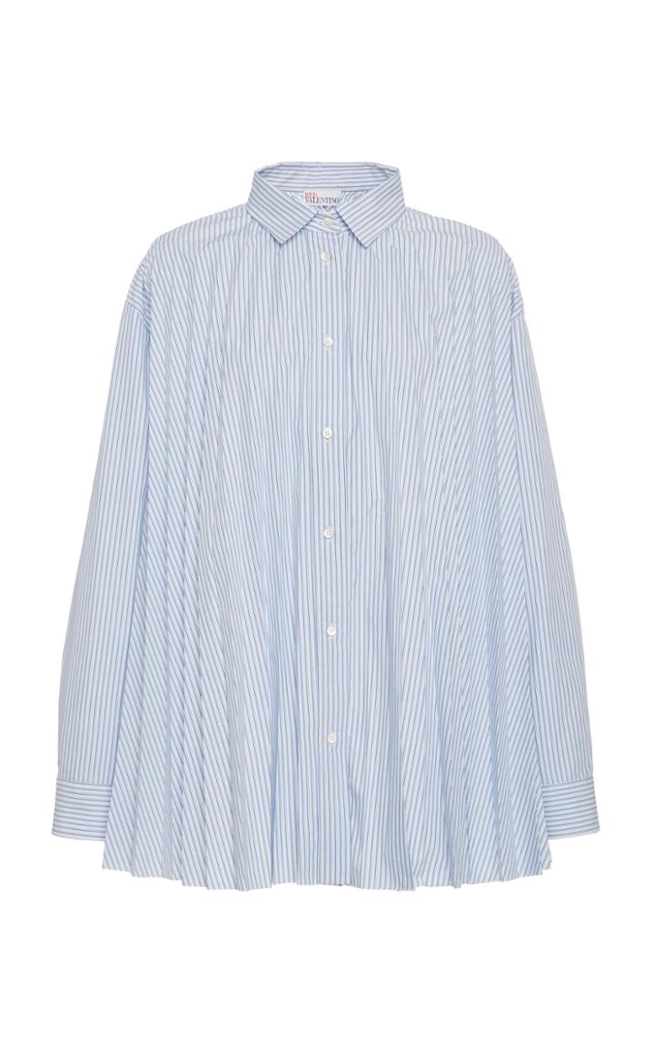 Red Valentino Pleated Button Down Shirt