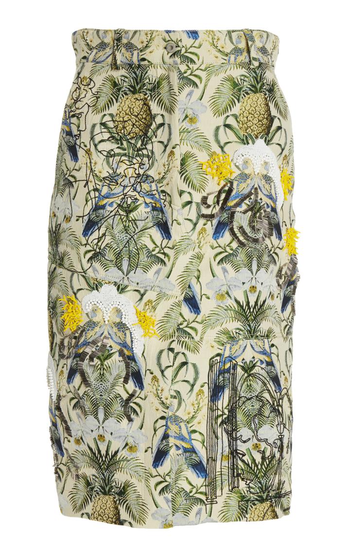 Cdric Charlier Printed Crepe Skirt