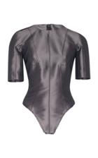 Mugler Short Sleeve Fitted Body Suit