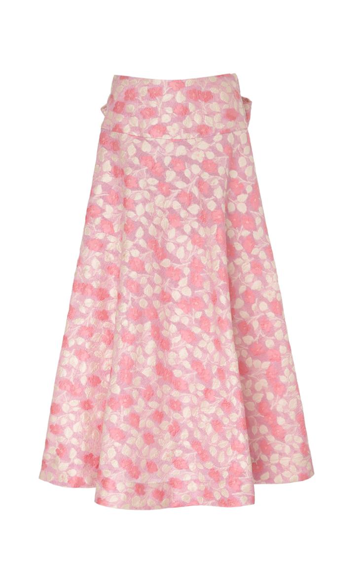 Ryan Lo Jacquard Long Bow Midi Skirt