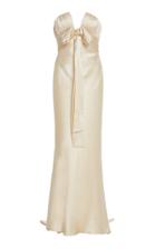 Alessandra Rich Strapless Silk Gown