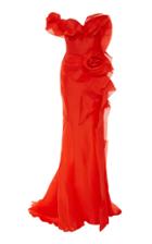 Ermanno Scervino One-shoulder Ruffled Organza Gown