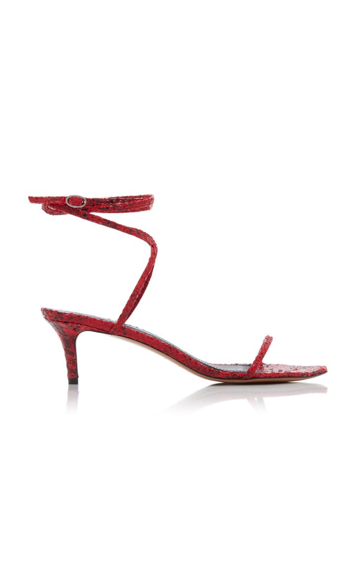 Isabel Marant Aridee Snake-embossed Sandals