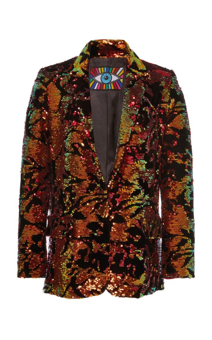 Libertine Red Orange Sequin And Velvet Jacket
