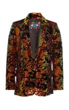 Libertine Red Orange Sequin And Velvet Jacket