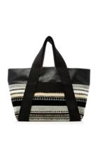 Proenza Schouler Fringed Leather Suede And Jacquard Tote