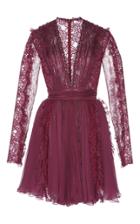 Zuhair Murad Chiffon And Chantilly Lace Dress