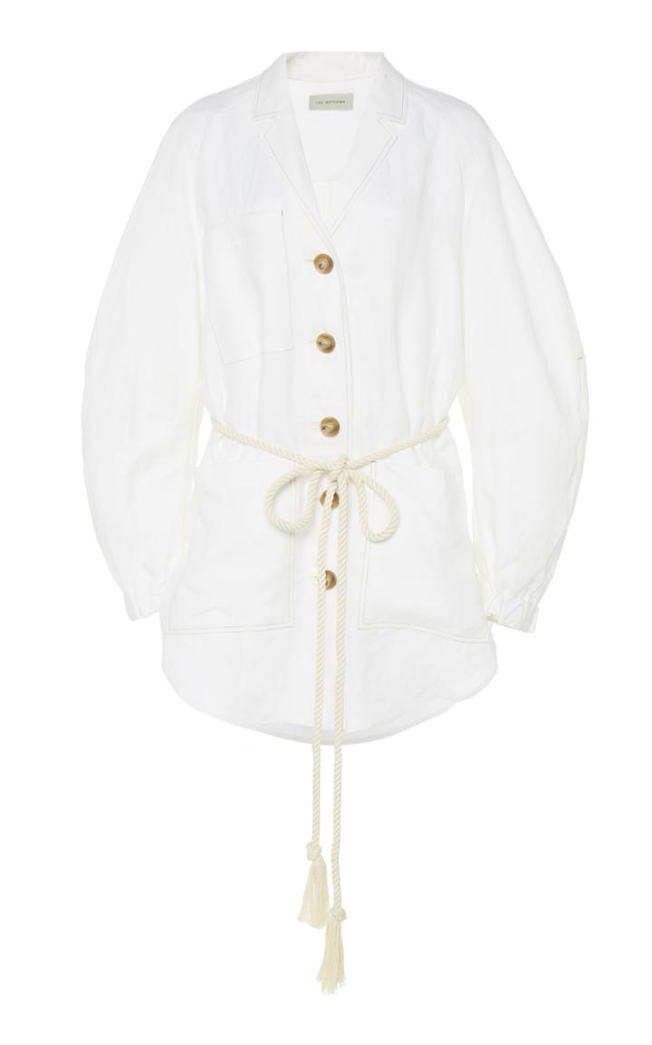 Moda Operandi Lee Mathews Nico Tie-waist Linen Shirt Jacket Size: 0