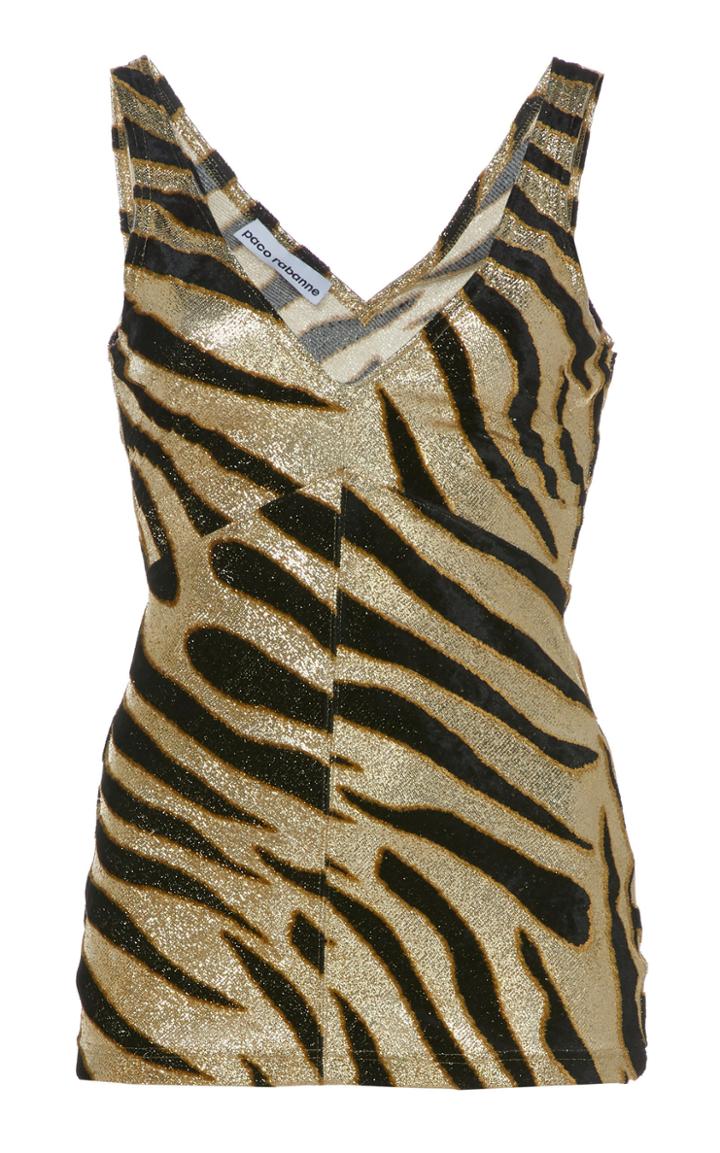 Paco Rabanne Tiger Lurex Tank Top