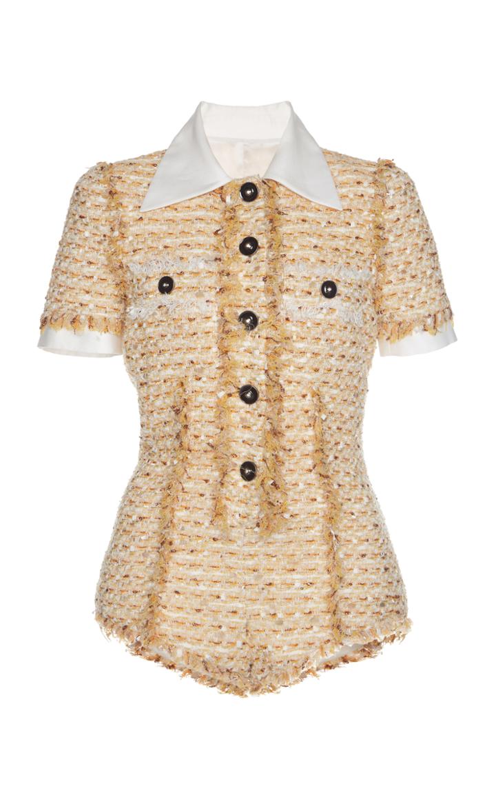 Alessandra Rich Mini Tweed Jumpsuit
